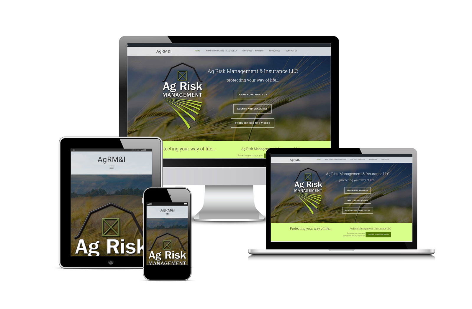 Ag Risk Managment and Insurance Official Website Designed By Eric Alexander and Striped Ape Digital Media