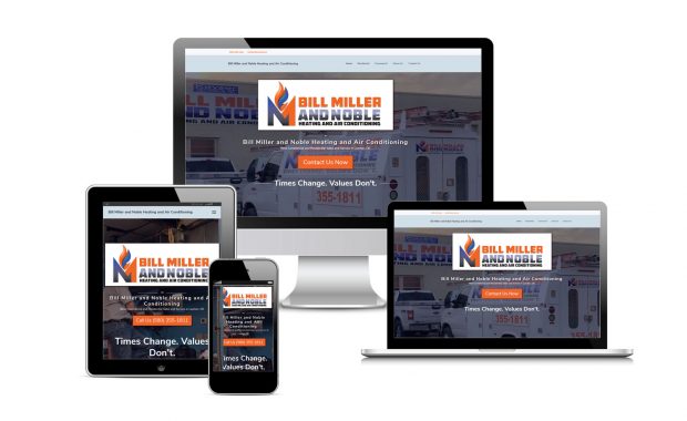 Striped Ape Digital Media designed the Miller Noble Heating and Air Conditioning Website. feature image